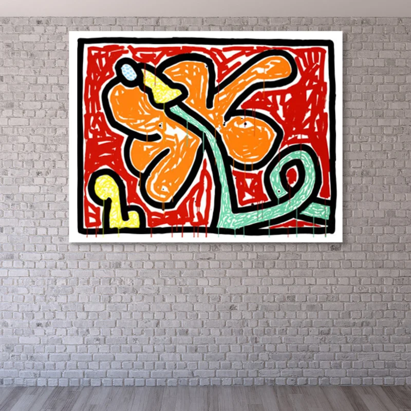 Lienzo texturizado de arte pop de decoración de pared con diseño floral en color pastel para habitación familiar Amarillo...