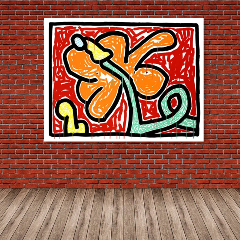 Lienzo texturizado de arte pop de decoración de pared con diseño floral en color pastel para habitación familiar Amarillo...