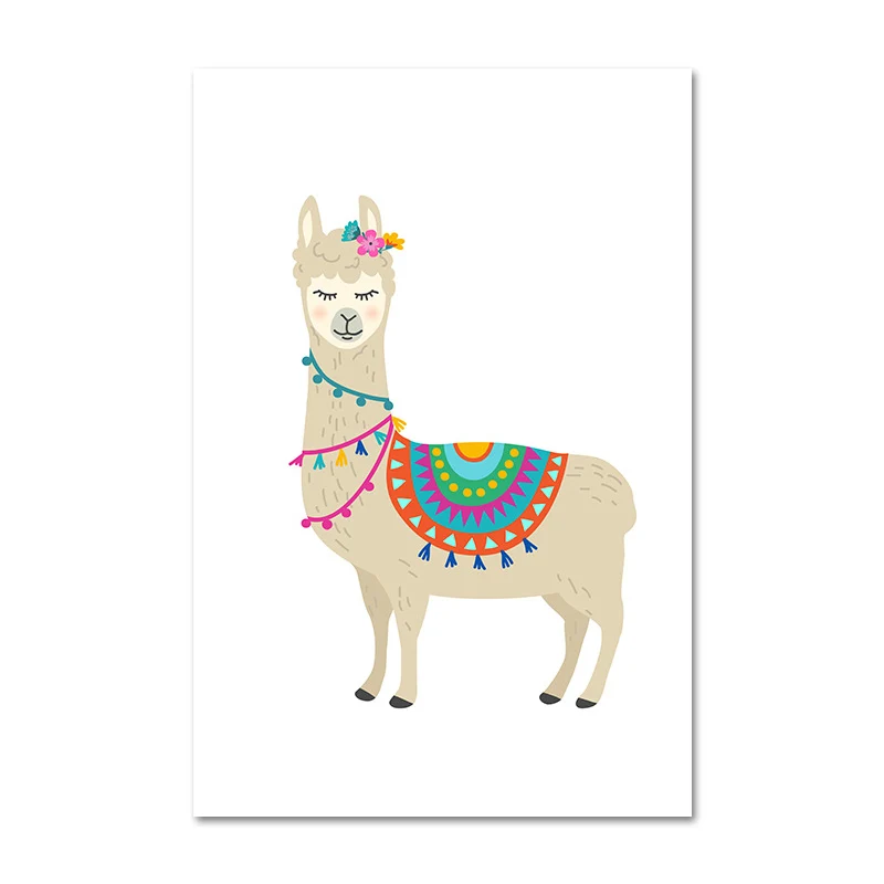 Lindo lienzo envuelto en alpaca para decoración de pared de dormitorio infantil en blanco, varios tamaños Blanco Clearhalo