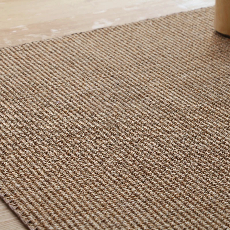 Lodge Home Alfombra Marrón Claro Alfombra Lisa Tejida De Sisal Apto para Mascotas Alfombra Antideslizante Lavable Máquina...
