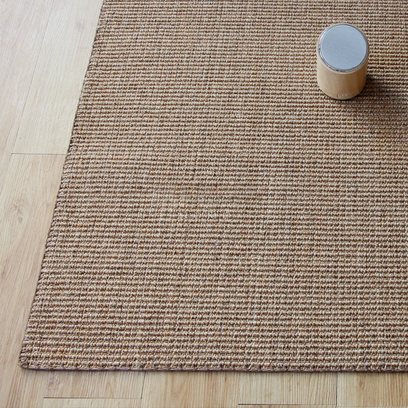 Lodge Home Alfombra Marrón Claro Alfombra Lisa Tejida De Sisal Apto para Mascotas Alfombra Antideslizante Lavable Máquina...