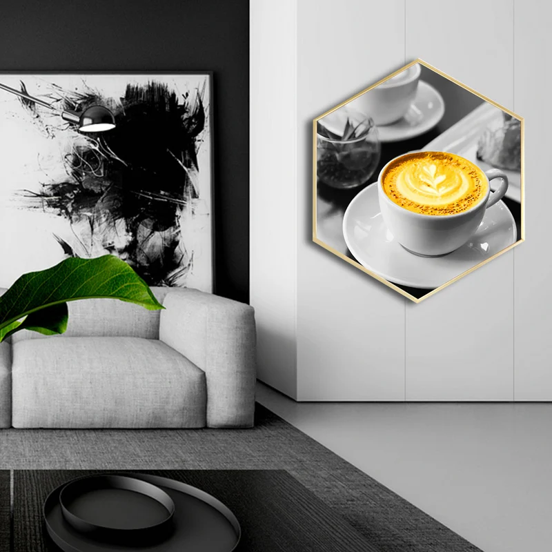 Lona envuelta en alimentos de arte moderno de color claro para cocina, opciones de tamaños múltiples Gris Clearhalo
