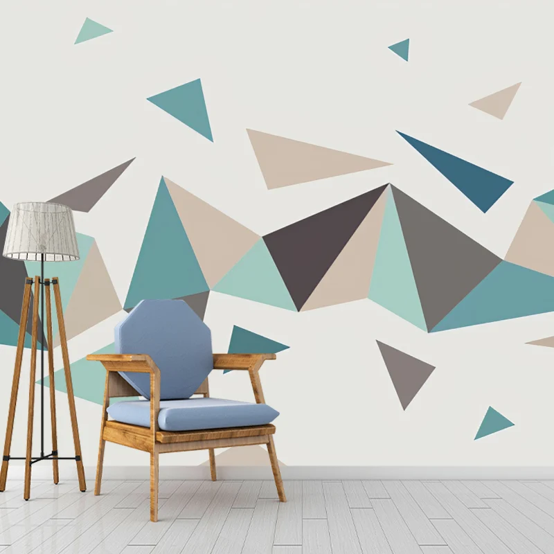 Mural decorativo con efecto 3D, revestimiento de paredes minimalista de tela no tejida para bar Aguamarina Clearhalo