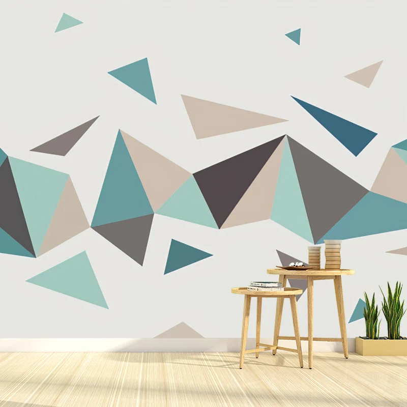 Mural decorativo con efecto 3D, revestimiento de paredes minimalista de tela no tejida para bar Aguamarina Clearhalo