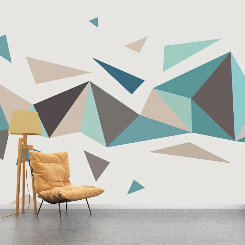 Mural decorativo con efecto 3D, revestimiento de paredes minimalista de tela no tejida para bar Aguamarina Clearhalo