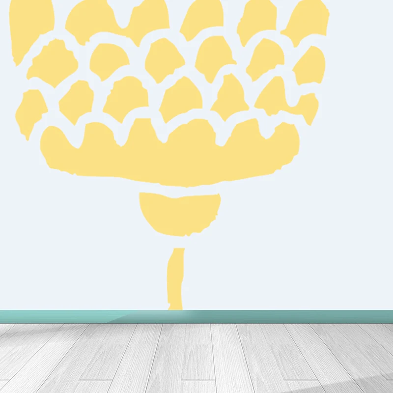 Mural de dibujo de árbol de arte para niños, revestimiento de paredes resistente al agua de Color suave para habitación de...