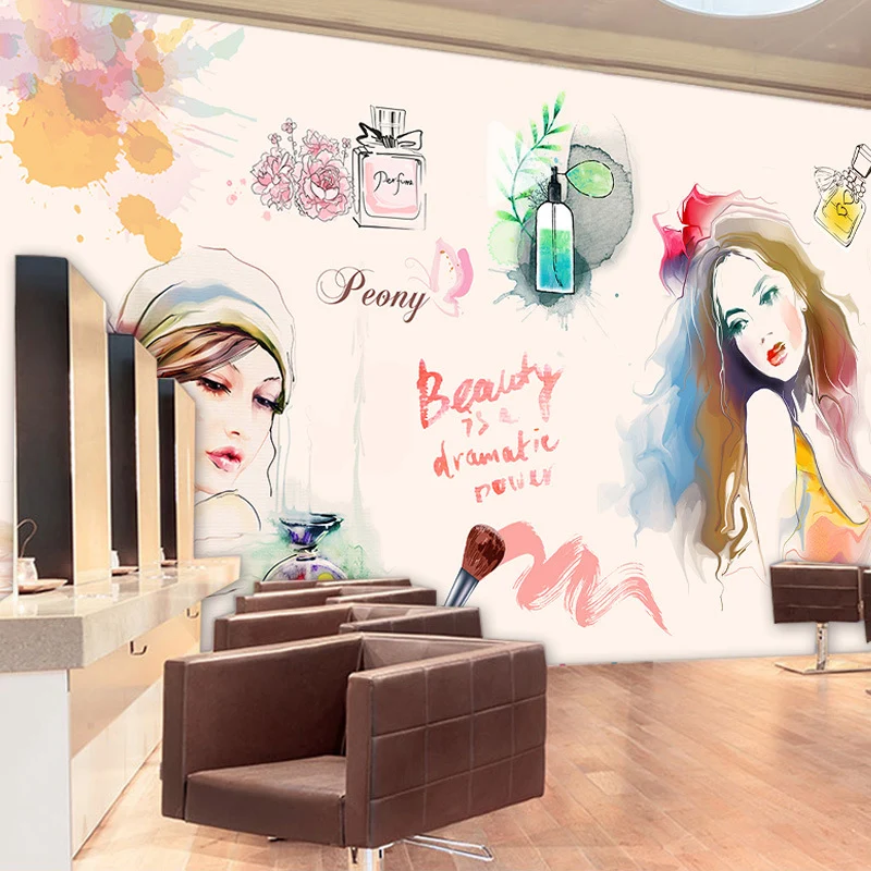 Mural de pared de belleza impermeable, revestimiento de paredes elegante de tamaño completo para dormitorio de niñ Naranja...