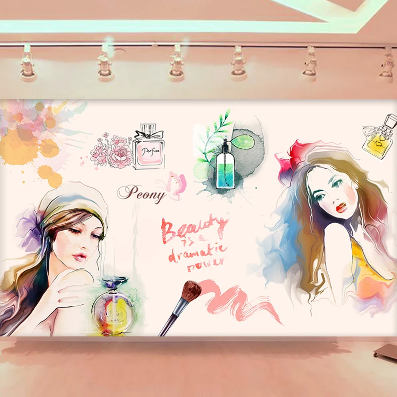 Mural de pared de belleza impermeable, revestimiento de paredes elegante de tamaño completo para dormitorio de niñ Naranja...