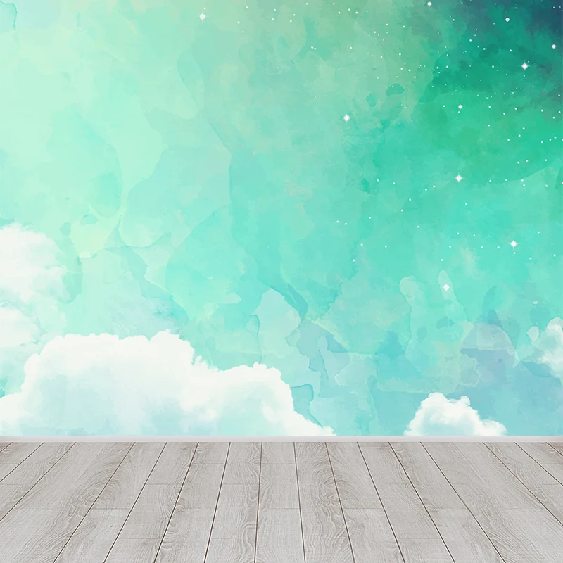Mural de pared de cielo abstracto, revestimiento de paredes decorativo moderno para sala de estar, tamaño personalizado di...