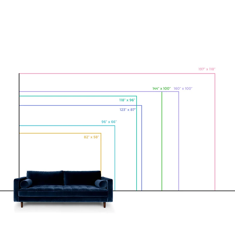 Mural de pared con diseño de línea geométrica, decoración minimalista de tela no tejida para pared en blanco y negro Negro...