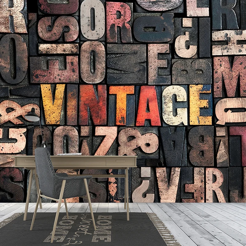 Mural de pared con letras de moda para cafeterí, arte de pared de tamaño personalizado en rosa y negro Rosa Clearhalo