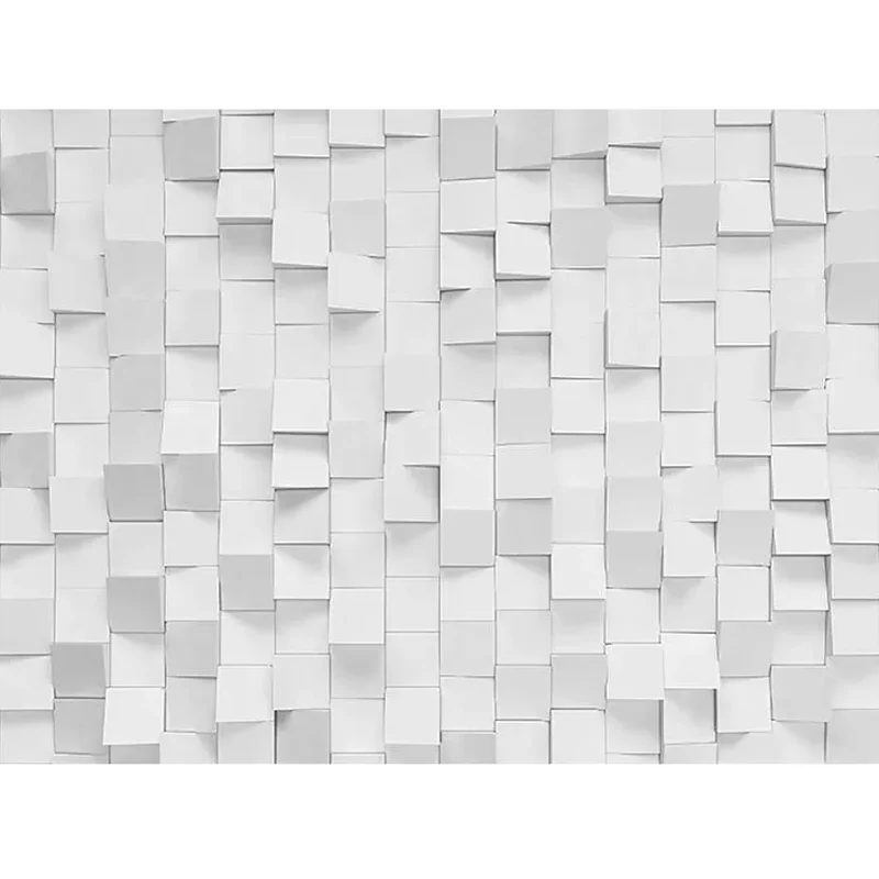 Mural de pared cuadrado resistente al agua, material no tejido, arte de pared minimalista para decoración del hogar Blanco...
