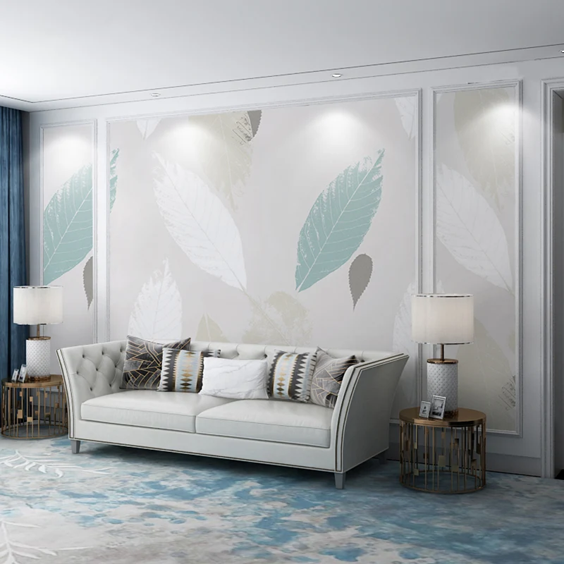 Mural de pared de plumas beige, revestimiento de paredes resistente al agua para pared decorativa Beis Clearhalo