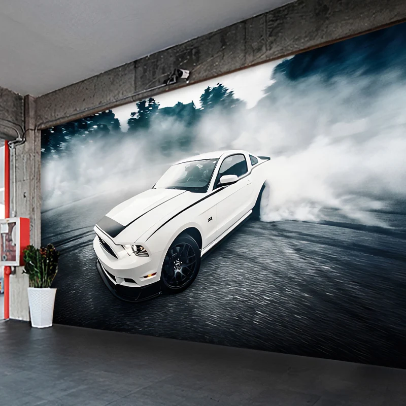 Mural Sencillo de Coches y Calles para Dormitorio Infantil Cool Wall Art, Hecho Medida Gris Clearhalo