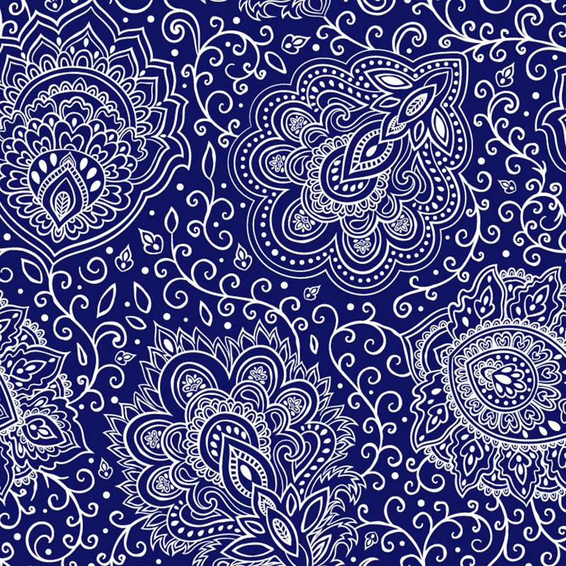 Murales grandes con estampado floral, revestimiento de paredes bohemio resistente las manchas para salón en color morado P...