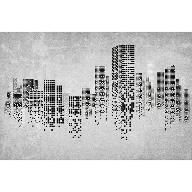 Murales negros y grises, revestimiento de paredes impermeable para construcción nórdica, para pared decorativa Gris Clearhalo