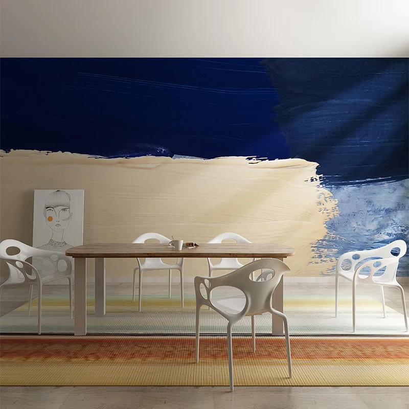 Murales de pared de decoración artística, revestimiento de paredes de Graffiti minimalista nórdico texturizado no tejido p...