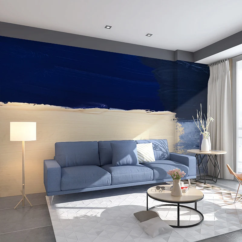 Murales de pared de decoración artística, revestimiento de paredes de Graffiti minimalista nórdico texturizado no tejido p...