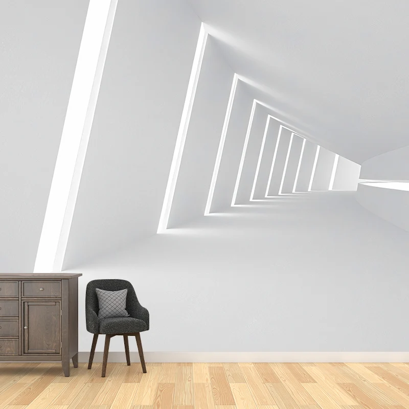 Murales de pared modernos extragrandes, impresión 3D en colores claros, revestimiento de paredes con zona extendida, hecho...