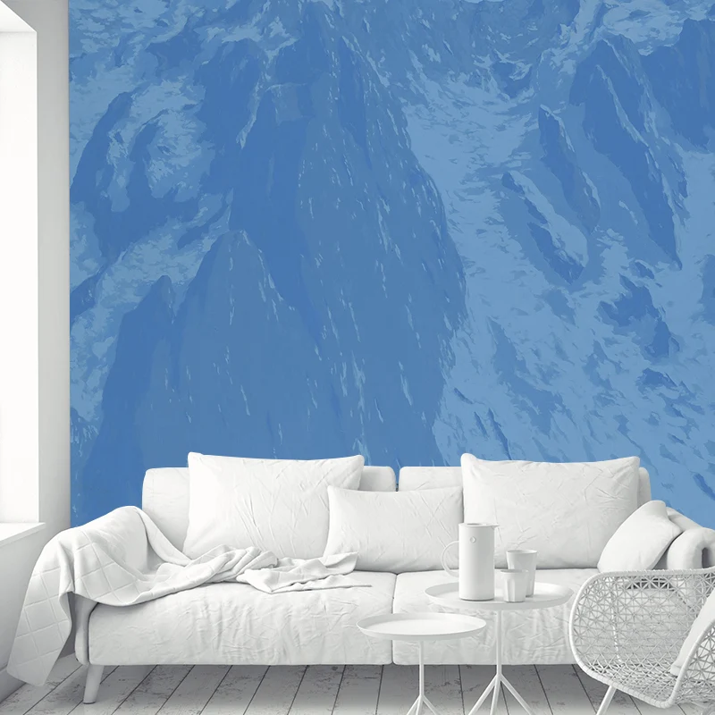 Murales surrealistas azules para cubrir paredes, tamaño completo, el dominio de Arnheim, pintura, arte de pared para el ho...