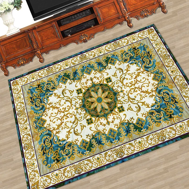Novedad, alfombra con estampado Floral, alfombra de poliéster multicolor, alfombra antideslizante que admite mascotas, alf...