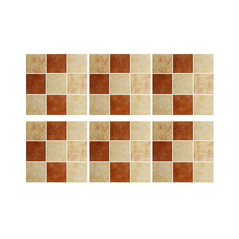 Panel de papel tapiz de azulejos de mosaicos autoadhesivos, revestimiento de paredes de campo de 5,2 pies cuadrados para e...