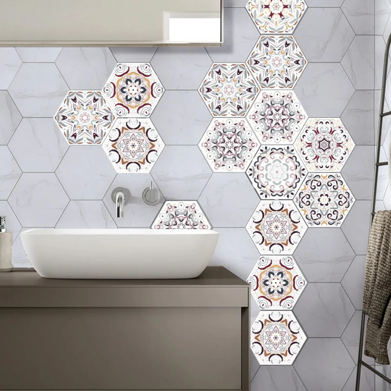 Panel de papel tapiz de copos de nieve, revestimiento de paredes de PVC estilo bohemio, 10 pies cuadrados Clearhalo
