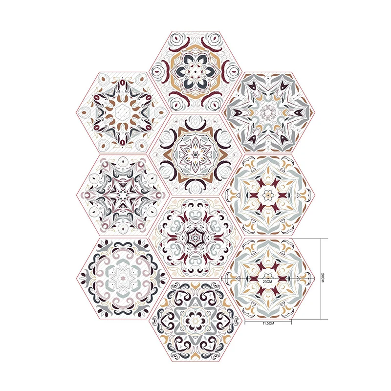 Panel de papel tapiz de copos de nieve, revestimiento de paredes de PVC estilo bohemio, 10 pies cuadrados Clearhalo