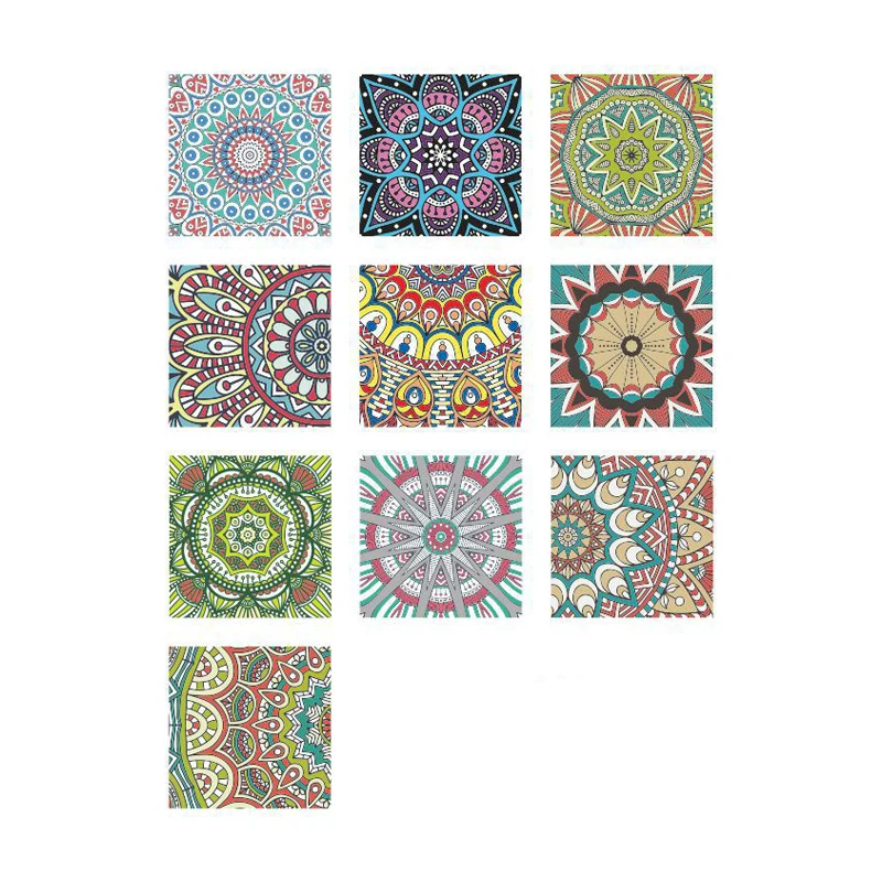 Panel de papel tapiz Mandala Boho Chic, palos de recogida rojos, azules y verdes, decoración de pared para dormitorio Clea...
