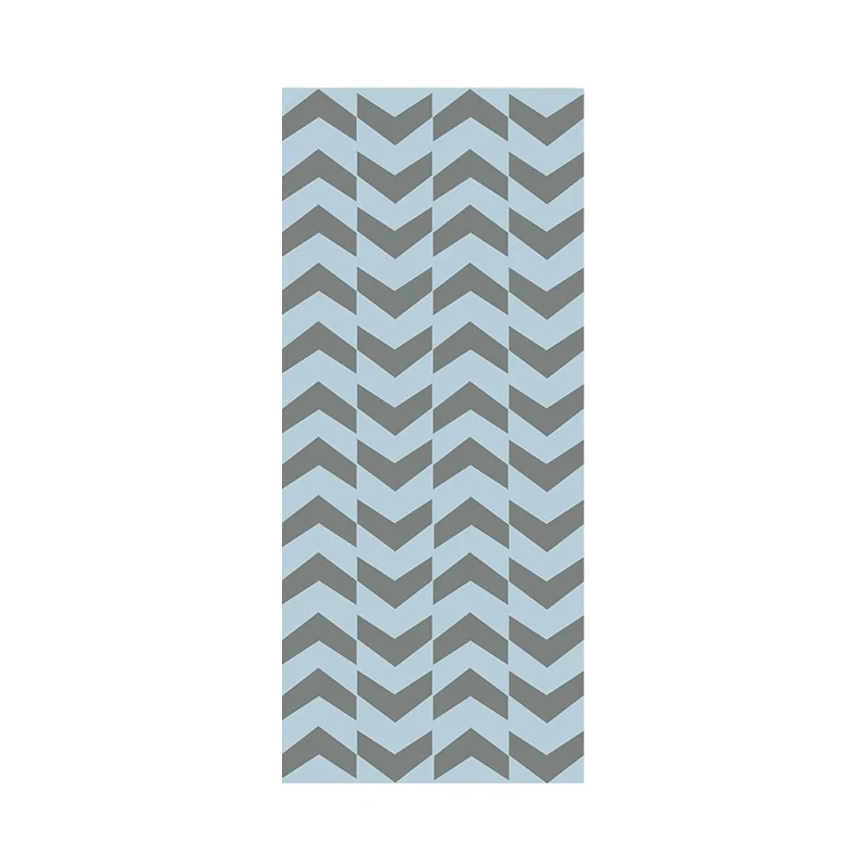 Paneles de papel tapiz con estampado de flechas simples, arte de pared autoadhesivo para sala de estar azul, 4' de largo x...