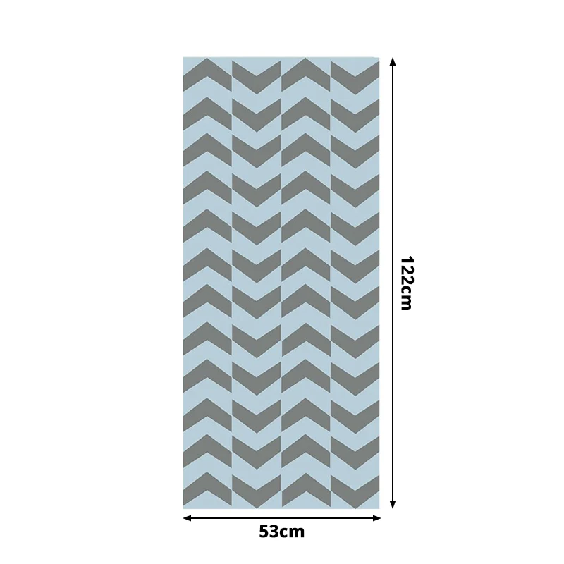Paneles de papel tapiz con estampado de flechas simples, arte de pared autoadhesivo para sala de estar azul, 4' de largo x...
