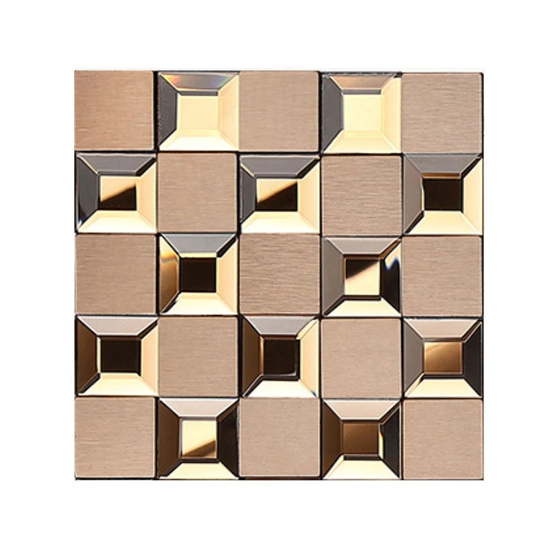 Paneles de papel tapiz cuadros de geometrí moderna, arte de pared marrón para pelar y pegar, para baño Clearhalo