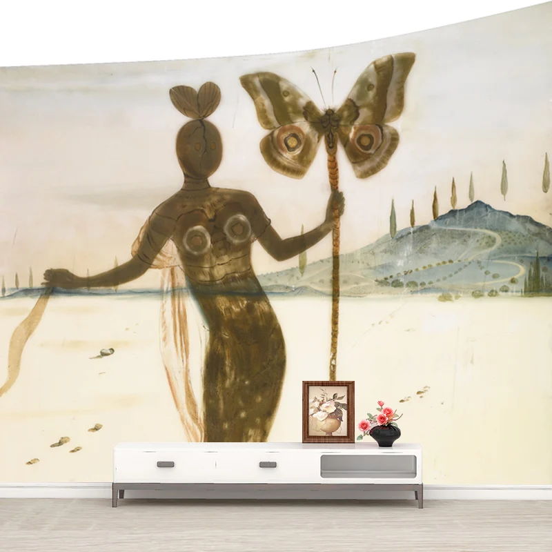 Papel pintado de disfraz marrón, resistente las manchas, decoración de pared de dormitorio surrealista Marron Clearhalo