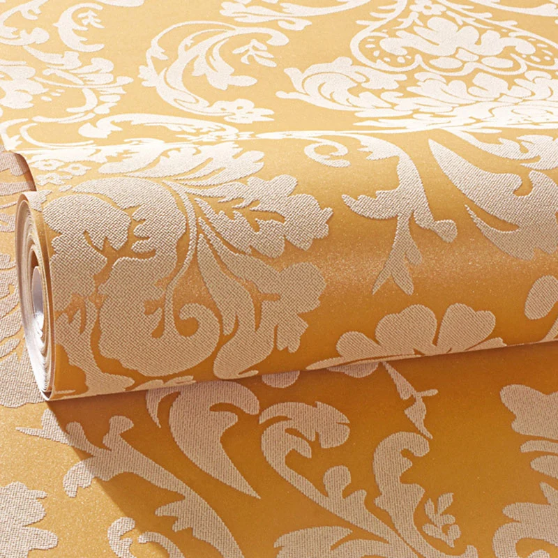Papel pintado de flores densas en relieve 3D, revestimiento de paredes no pegado para sala de estar, 31 pies x 20,5 pulgad...