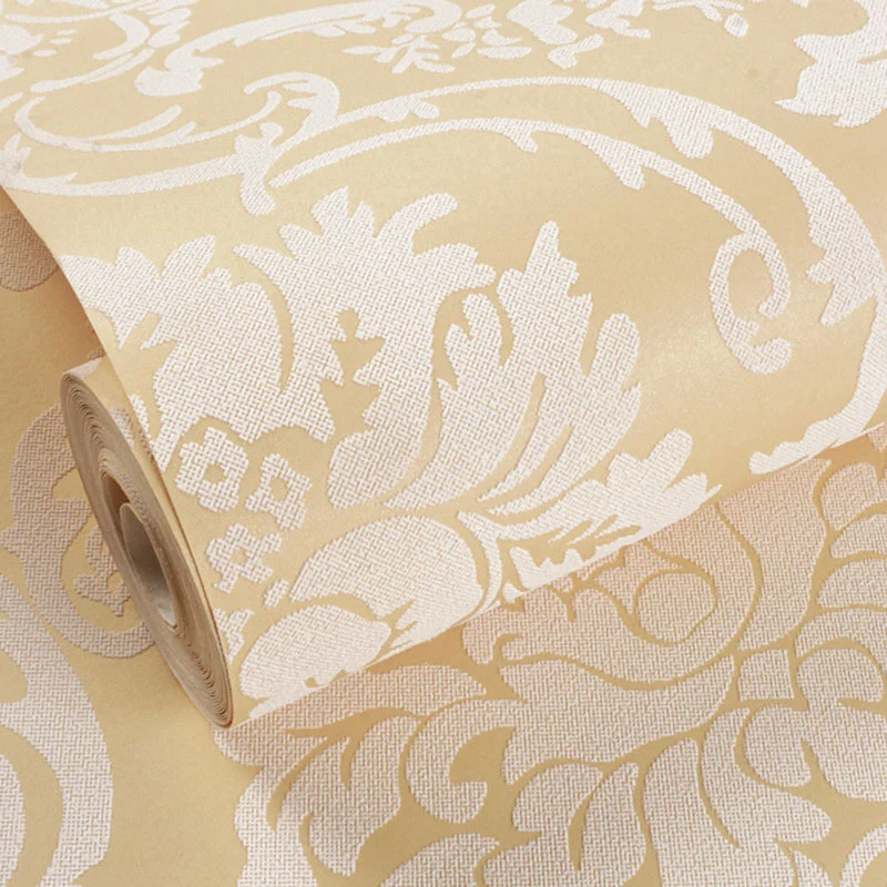 Papel pintado de flores densas en relieve 3D, revestimiento de paredes no pegado para sala de estar, 31 pies x 20,5 pulgad...