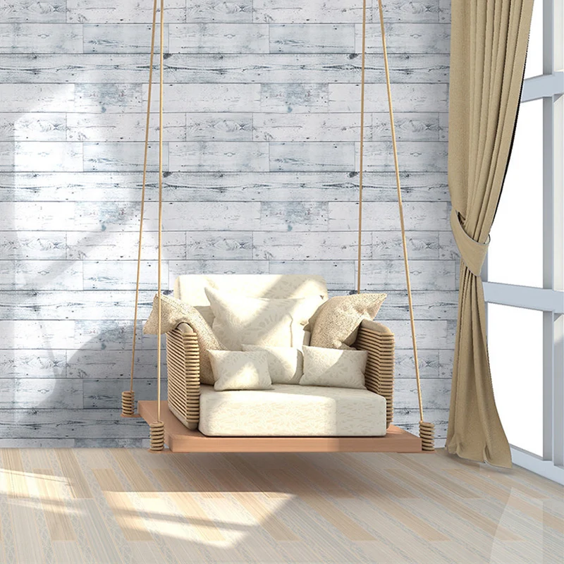 Papel pintado de ladrillo desgastado óxido PVC Pick Up Sticks decoración de pared azul para comedor Clearhalo