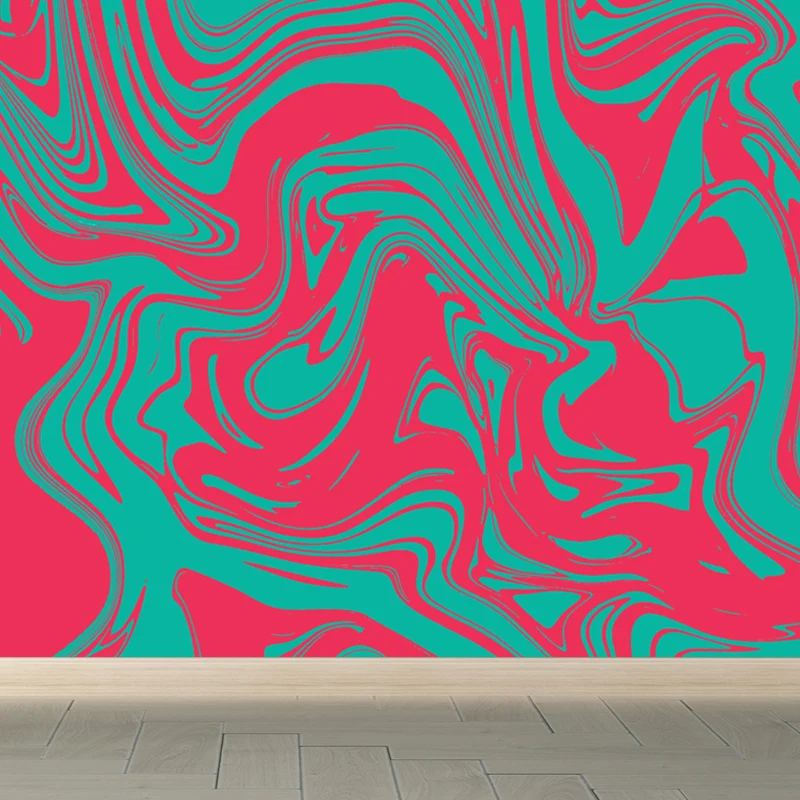 Papel pintado Mural abstracto moderno para decoración de pared personalizada para habitación de invitados en Color Pastel...