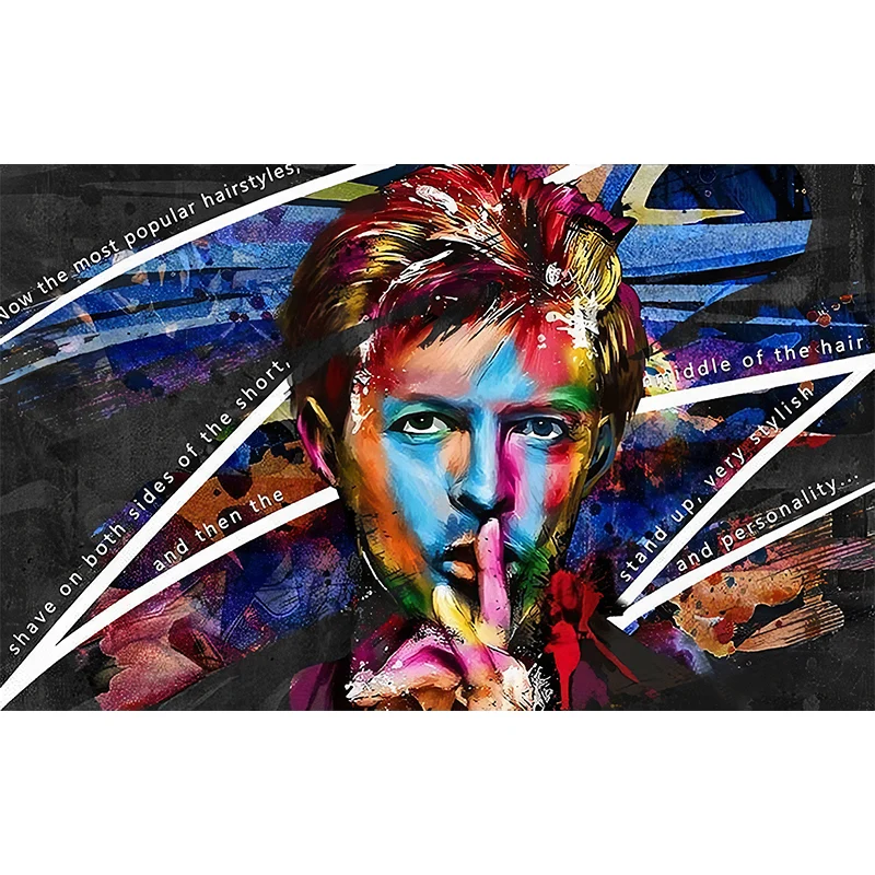 Papel pintado mural de hombre único para barberí, multicolor, tamaño personalizado disponible Rojo Clearhalo