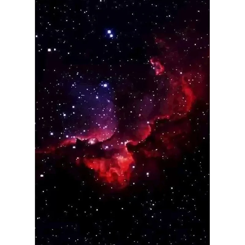 Papel pintado mural de nebulosa negra y roja, arte de pared resistente las manchas para decoración de dormitorio Rojo Clea...