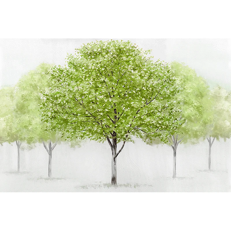 Papel pintado mural de árbol alto resistente la humedad, arte de pared contemporáneo personalizado para decoración del hog...