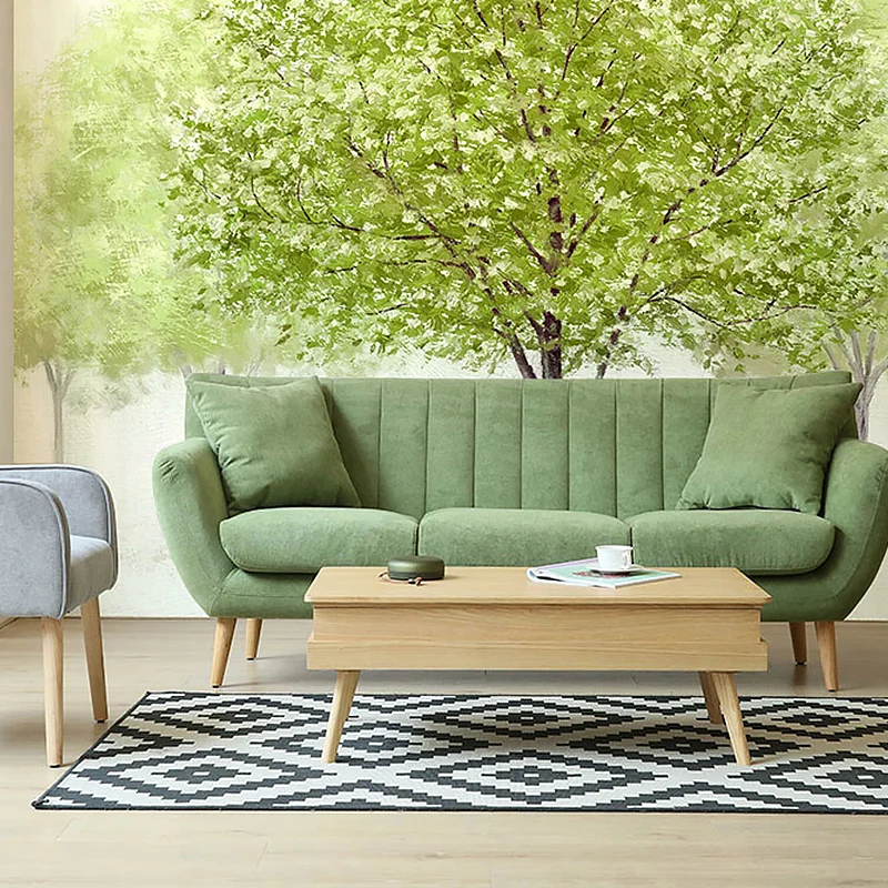 Papel pintado mural de árbol alto resistente la humedad, arte de pared contemporáneo personalizado para decoración del hog...