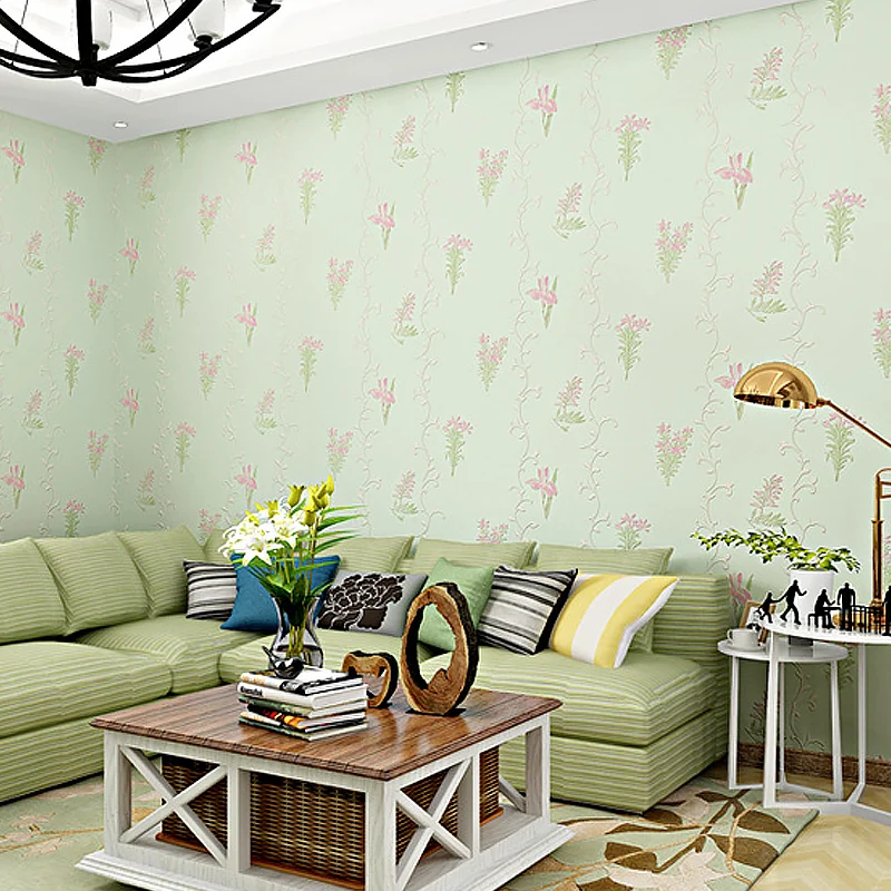 Papel pintado rústico resistente la humedad de flores silvestres para decoración de pared de 54,2 pies cuadrados en color...
