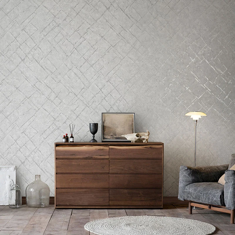 Papel pintado texturizado resistente al agua decoración de pared contemporánea de 20,5 pulgadas x 33 pies para comedor Gri...