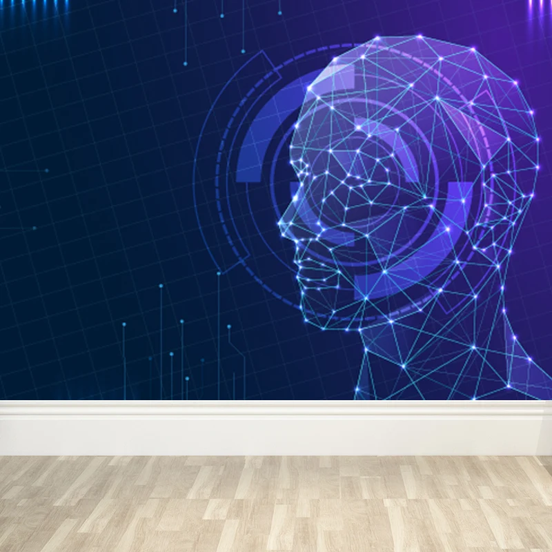Papel tapiz Mural con patrón abstracto para decoración del hogar, revestimiento de paredes personalizado de ciencia ficció...