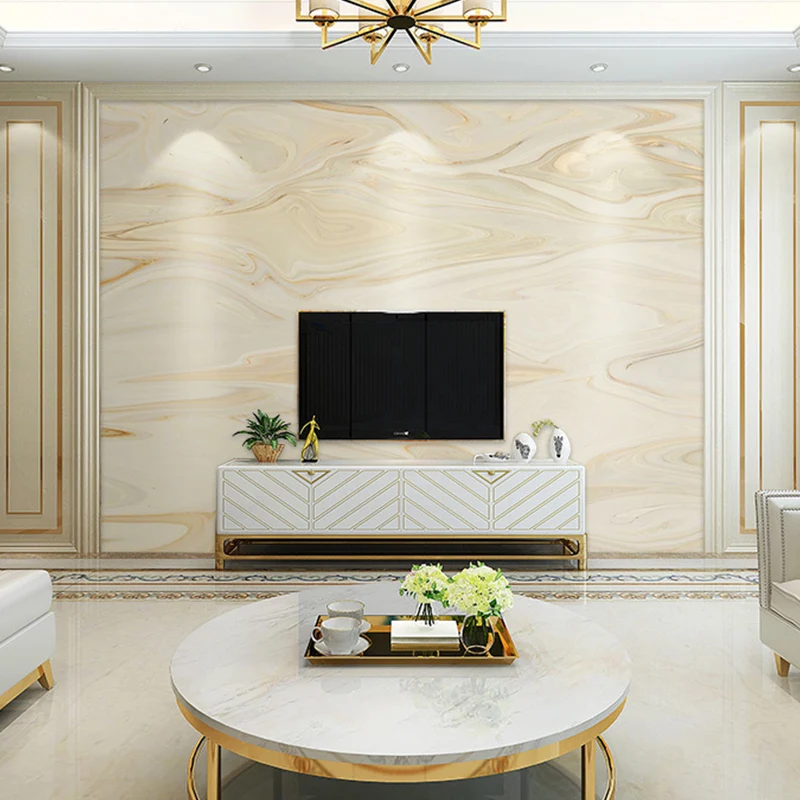 Papel tapiz mural de estilo fotográfico, decoración de pared de tamaño completo en amarillo y blanco para sala de estar, i...