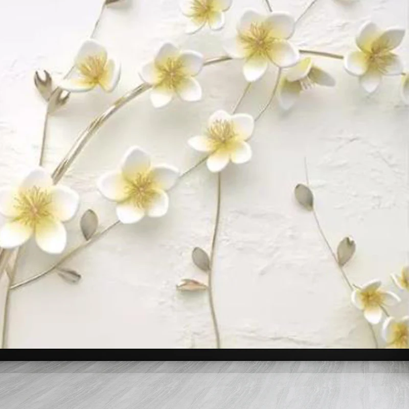Papel tapiz Mural de flores de color suave, revestimiento de paredes lavable moderno para cocina Purpura Clearhalo