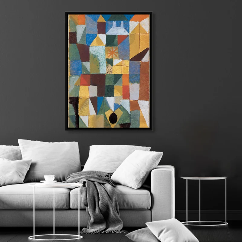 Patrón de costura de color azul lienzo texturizado estilo pop art decoración de pared de comedor Azul Clearhalo