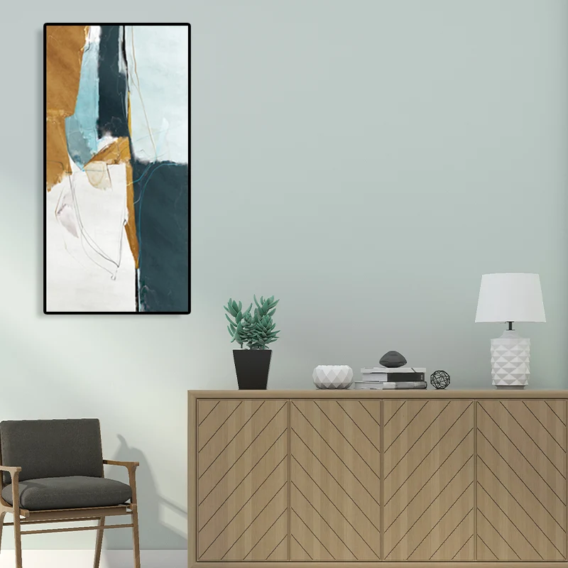 Pintura abstracta, lienzo de color suave, impresión de arte de pared texturizada, opciones de múltiples tamaños Marron Cle...