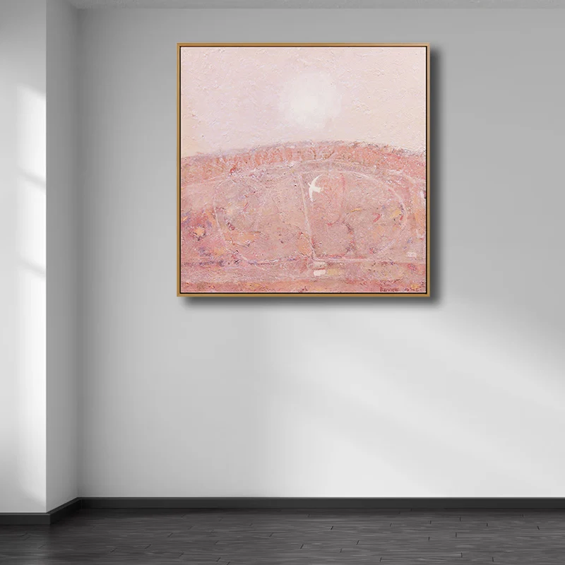 Pintura de campo de granja texturizada, impresión en lienzo, arte de pared rústico, decoración para el interior de la casa...