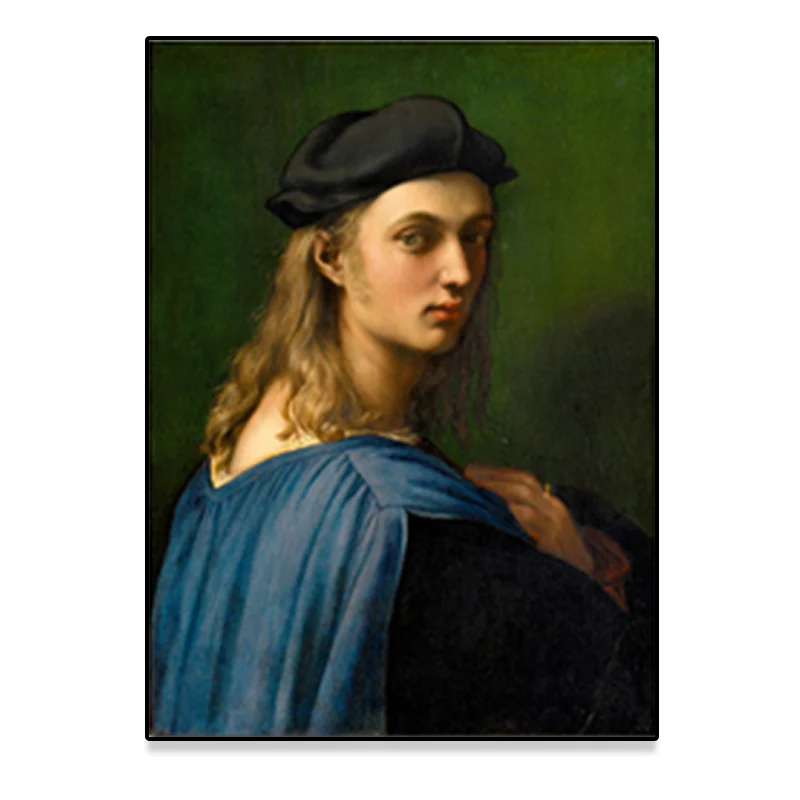 Pintura de color suave texturizada, retrato de mujer de estilo Retro, arte de pared para sala de estar Negro Clearhalo